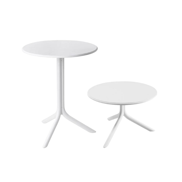 Picture of Table, spritz,  polypropylene, white, 76,5/40 cm ø 60,5 cm
