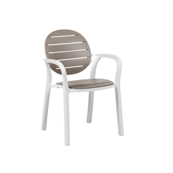Picture of Armchair, palma, polypropylene,  white tortora ,  59x56,5 cm