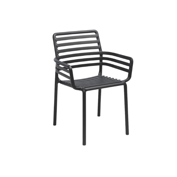 Picture of Armchair, doga,polypropylene, anthracite, 60x56,5 cm