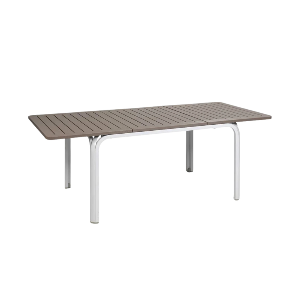 Picture of Table, alloro 140 extensible,polypropylene, white-tortora, 140/210x100 cm