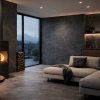 Picture of Floor tile wells, stone effect, glossy, 9mm 120x120