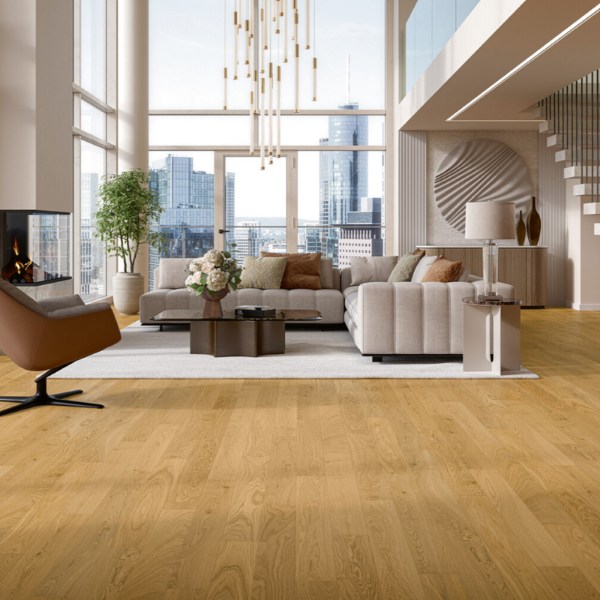 Picture of Engineered wood flooring, classic 3060, oak light brown, 2200x185x13mm