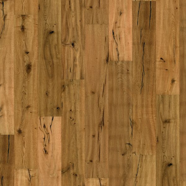 Picture of Engineered wood flooring, handscraped brushed trendtime 8, oak medium brown, 2200x185x13mm