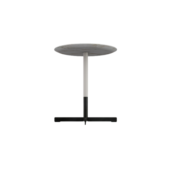 Picture of Coffee table, bob, marble calacatta,top white,dia45x52h cm