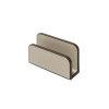 Picture of Paper tray, giobagnara x frau, covered in pelle frau leather, sc 31-quarzo fume, 19,5x11,5x6cm