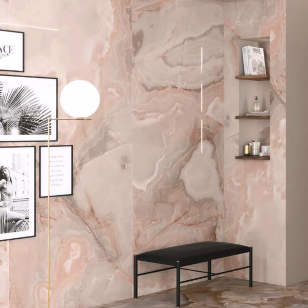 Picture of Floor tile reves de rex, marble effect, glossy, 6mm 120x280