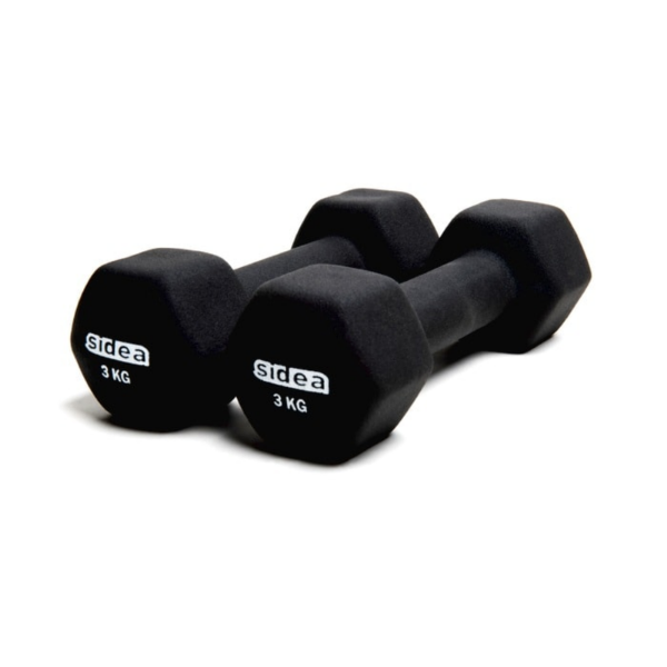 Picture of Hex neoprene dumbbell, metal,  3kg x2