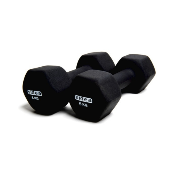 Picture of Hex neoprene dumbbell, metal,  6kg x2