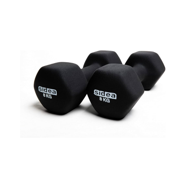 Picture of Hex neoprene dumbbell, metal,  8kg x2