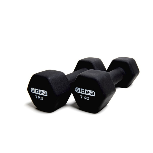 Picture of Hex neoprene dumbbell, metal,  7kg x2