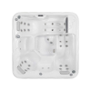 Picture of Pluto p&p hot tub with hydromassage, acrylic, freestanding, white/grey 200x200x89cm