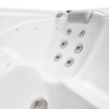 Picture of Pluto p&p hot tub with hydromassage, acrylic, freestanding, white/grey 200x200x89cm
