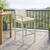 Picture of Stool, oslo, teak grey, sand, 2 cushions cream, 57.8x57.8x112.3cm