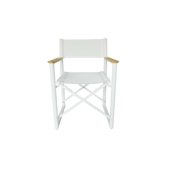 Picture of Chair with armrest, alor, aluminium, white, 58.5x59.8x84.15cm