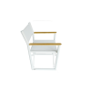 Picture of Chair with armrest, alor, aluminium, white, 58.5x59.8x84.15cm