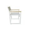 Picture of Chair with armrest, alor, aluminium, white, 58.5x59.8x84.15cm