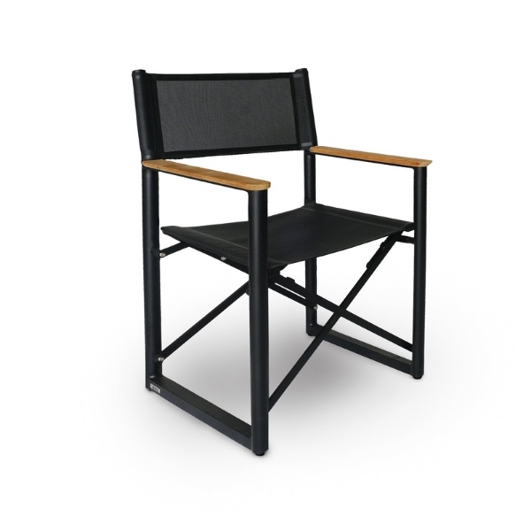 Picture of Chair with armrest, alor, aluminium, anthracite, 58.5x59.8x84.15cm
