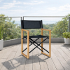 Picture of Chair with armrest, alor, teak natural, black, 58.5x59.8x84.15cm
