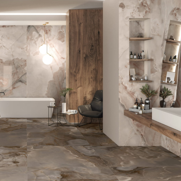 Picture of Floor tile reves de rex, marble effect, matt, 6mm 120x120