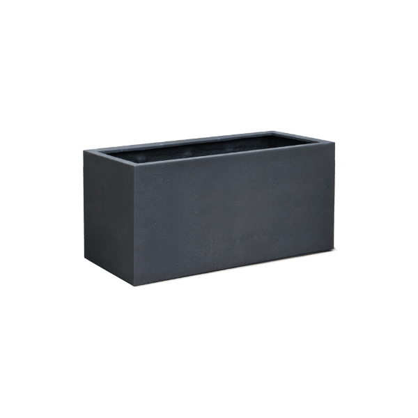 Picture of Vase, box, concrete surface, charcoal color, dia.80x31x31cm