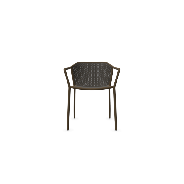 Picture of Chair with armrest, darwin,  dark brown ,  53 x 54 x 77 cm