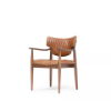 Picture of Chair, gusto, leather+wood, brown, 60x58x87 (h) cm