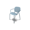 Picture of Chair with armrest, si- si barcode, zinc + steel, blue, 55  x  62  x  80 cm