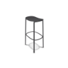 Picture of Bar stool, trick, steel, anthracite, 35x45x75cm
