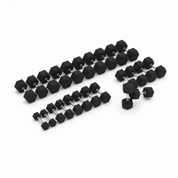Picture of Hand weight, hex rubber dumbbell 14 kg