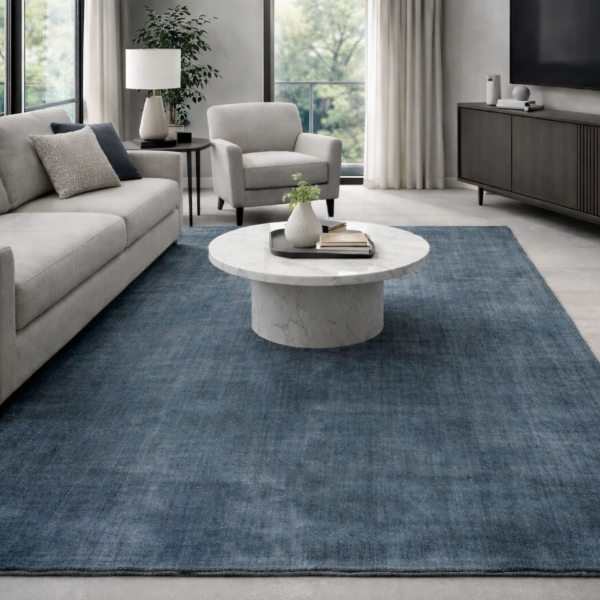 Picture of Carpet, sensazione, hand woven wool, blue tortora, 250x350cm 