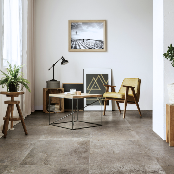 Picture of Floor tile artifact of cerim, concrete effect, matt, 9mm 80x80 
