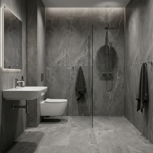 Picture of Floor tile capadocia, stone effect, glossy, 9mm 60x60