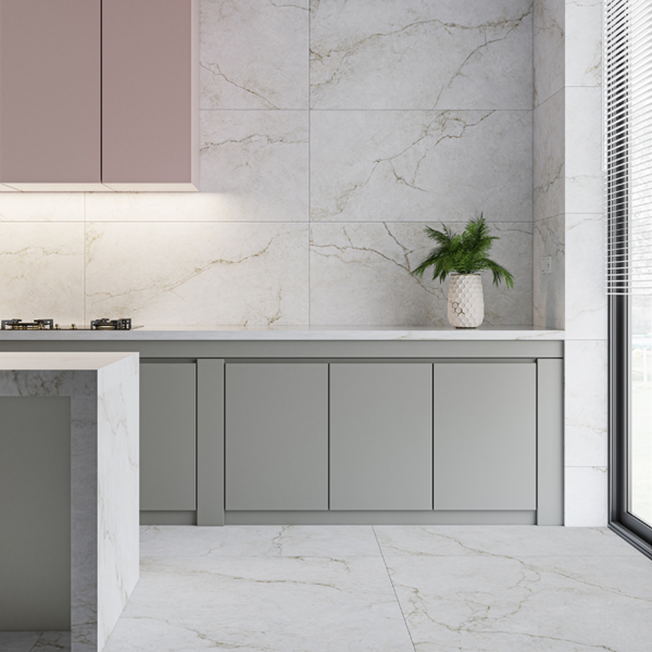 Picture of Floor tile precious, marble effect, matt, 9mm 60x120