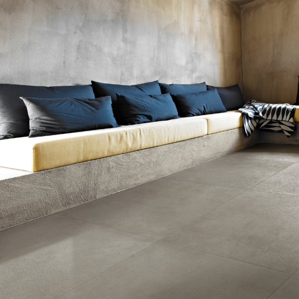 Picture of Floor tile industrial steel, cement effect, matt, 9mm 120x120