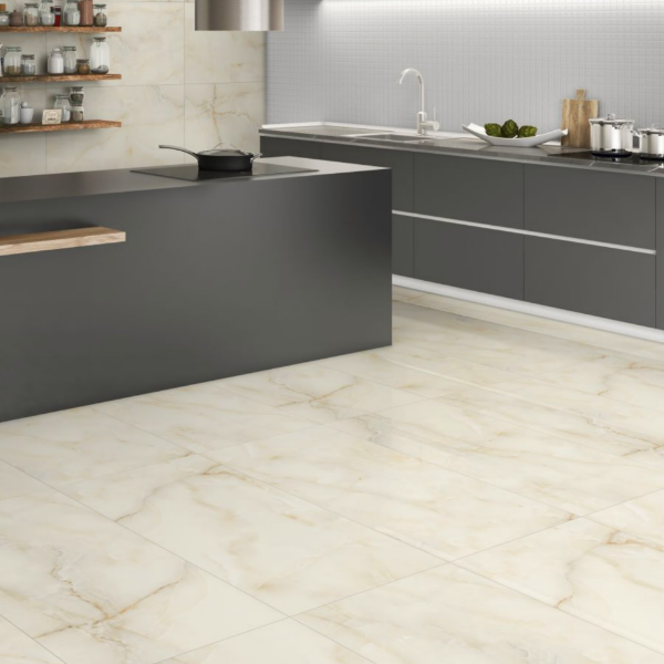 Picture of Floor tile antisky brown, marble effect, matt, 60x120