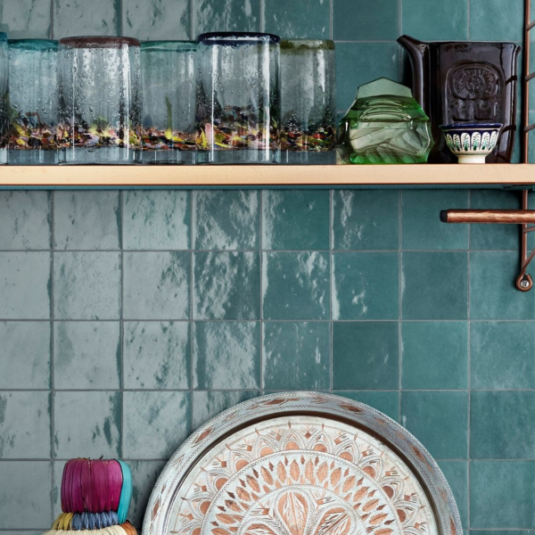 Picture of Wall tile m5p6 zellige, decor, glossy, 10mm 10x10