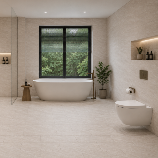 Picture of Floor tile thundra bone, stone effect, matt, 30x60