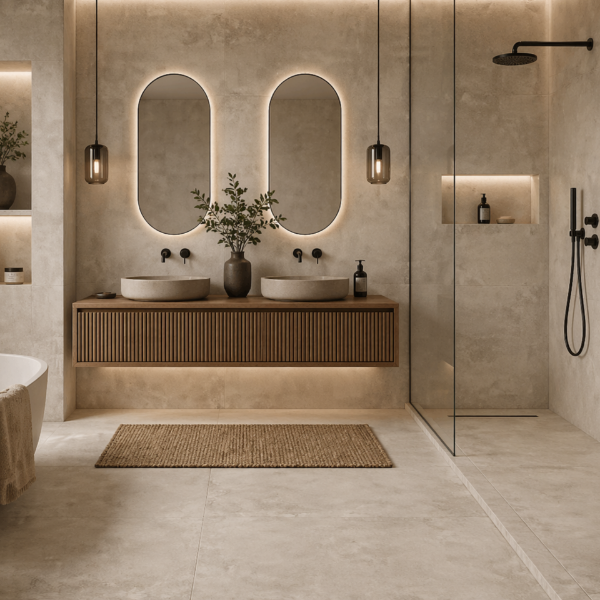 Picture of Floor tile midway, stone effect, matt, 9mm 90x90