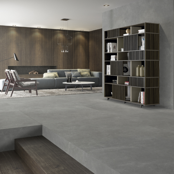 Picture of Floor tile arc silver, concrete effect, matt, 60x120