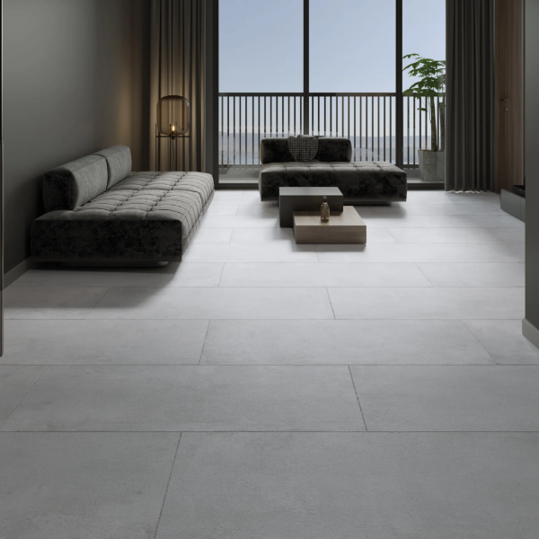 Picture of Floor tile epoch silver, concrete effect, matt, 60x120
