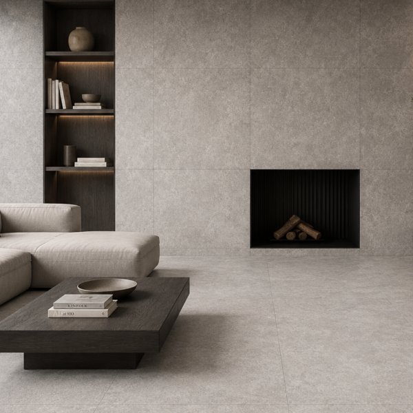 Picture of Floor tile nile a.gri, concrete effect, matt, 61x61