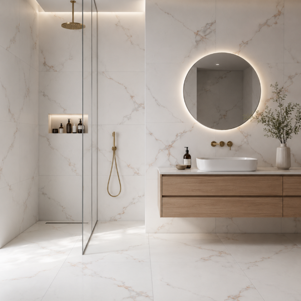 Picture of Floor tile marvy, marble effect, matt, 60x60