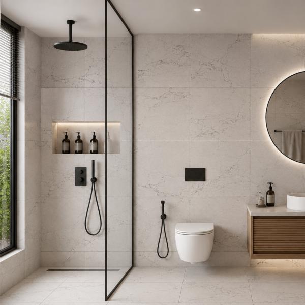 Picture of Floor tile astoria crema, concrete effect, matt, 60x60