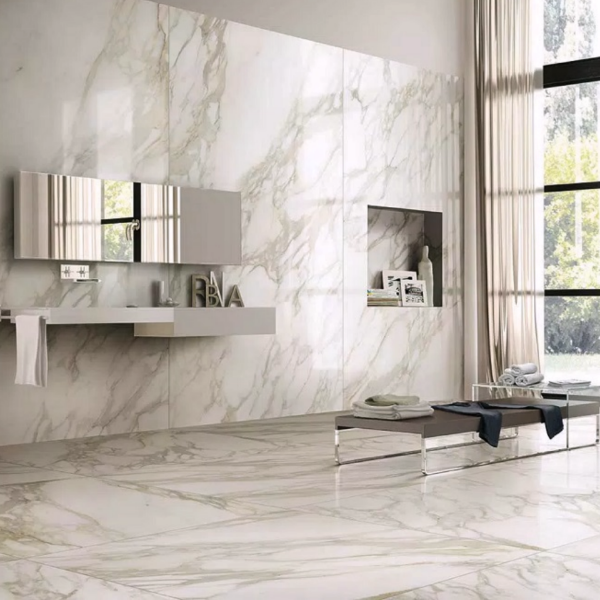 Picture of Floor tile i bianchi rex, marble effect, glossy, 6mm 70x240