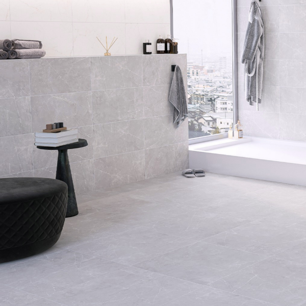 Picture of Floor tile sterlina, marble effect, matt, 8.2mm 60x60