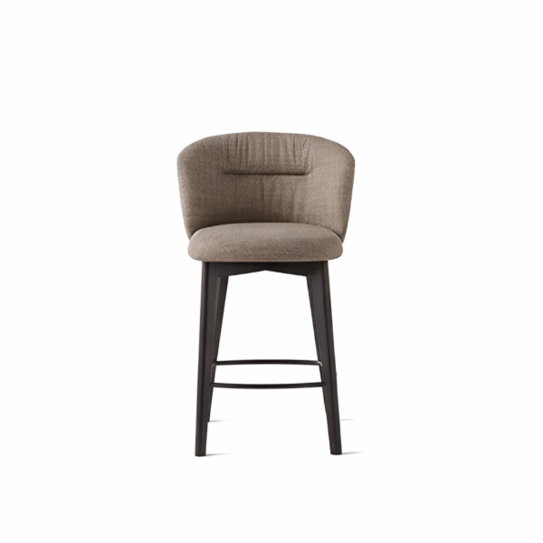 Picture of Stool, sweel, canaletto walnut stucture, mud brown seat