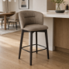 Picture of Stool, sweel, canaletto walnut stucture, mud brown seat