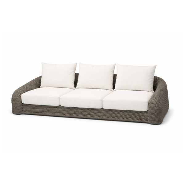 Picture of Sofa 3 seater, summer mod 2, aluminium frame, grey-white,  207x109x66.5cm 