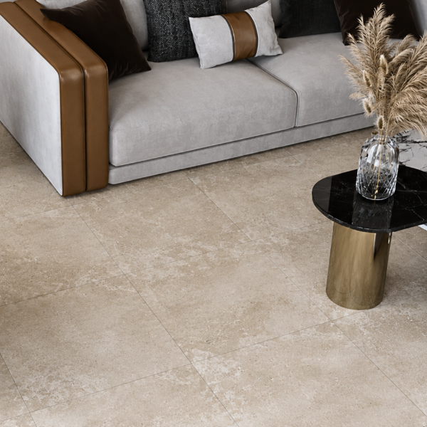 Picture of Floor tile sand, stone effect, matt, 8.2mm 60x60