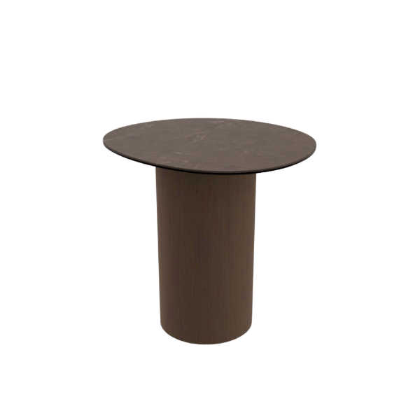 Picture of Coffee table, mushroom, base smoke, bronze mat ceramic top, 52.5x47.5x50(h)cm 